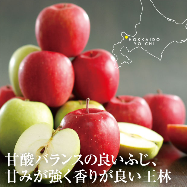北海道の物産の「レア」な魅力を全国に発信するお取り寄せ通販サイト　5kg　ふじ・王林りんご　余市産　食べレア北海道