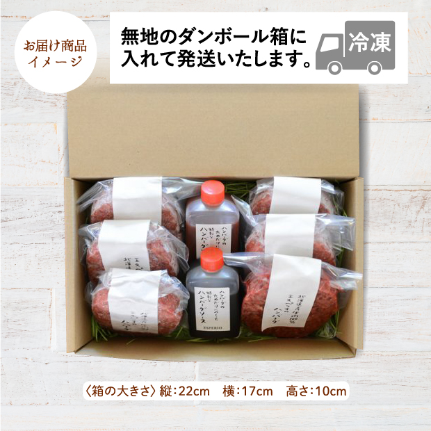 北海道産牛肉１００％のエスペリオハンバーグお届け商品イメージ