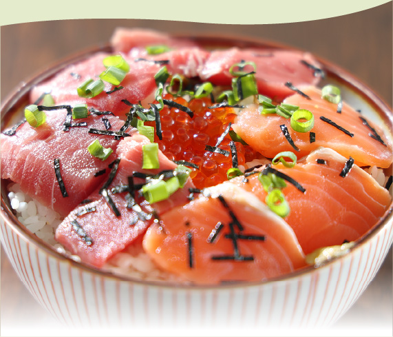 三色海鮮丼の具
