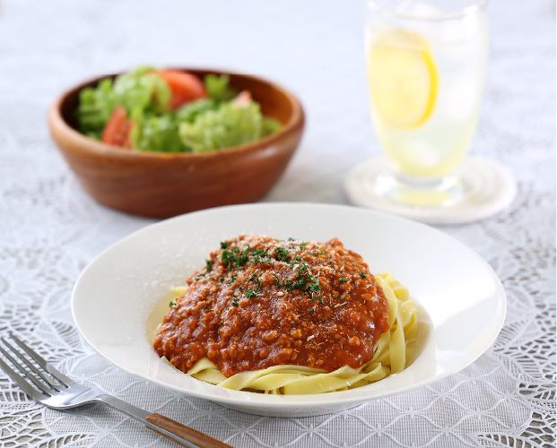 十勝産大豆ミートのボロネーゼ風ソース