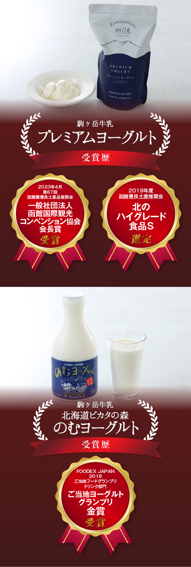駒ヶ岳牛乳セット