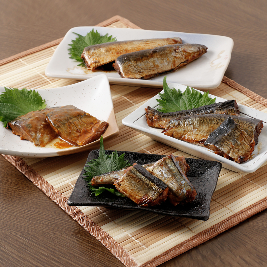 海鮮　物産　｜食べレア北海道　北の煮魚セット(さば・いわし・にしん・さんま)｜釧路　お取り寄せ