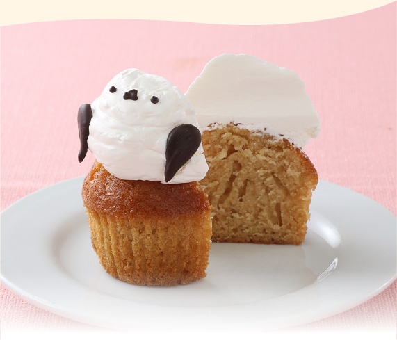 シマエナガのカップケーキ