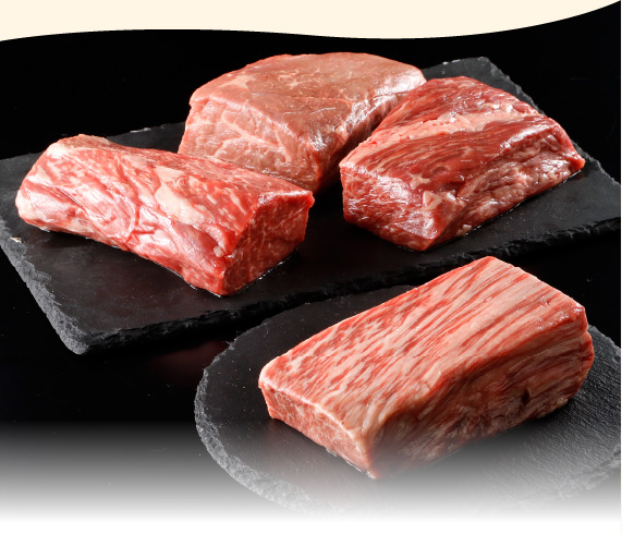 「十勝四季彩牛」の各部位の中から厳選したブロック肉のセット