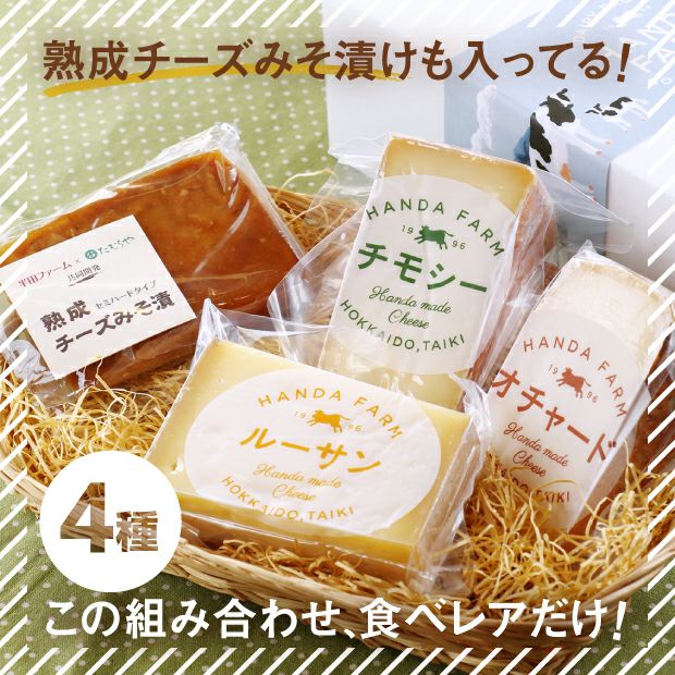 チーズ4種 食べレアセレクトA｜乳製品 おつまみ ｜食べレア北海道 物産