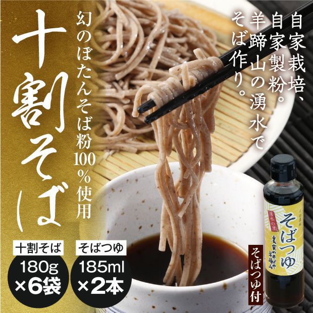 羊蹄山十割そば そばつゆセット 自家製 ギフト お取り寄せ 食べレア北海道 公式通販