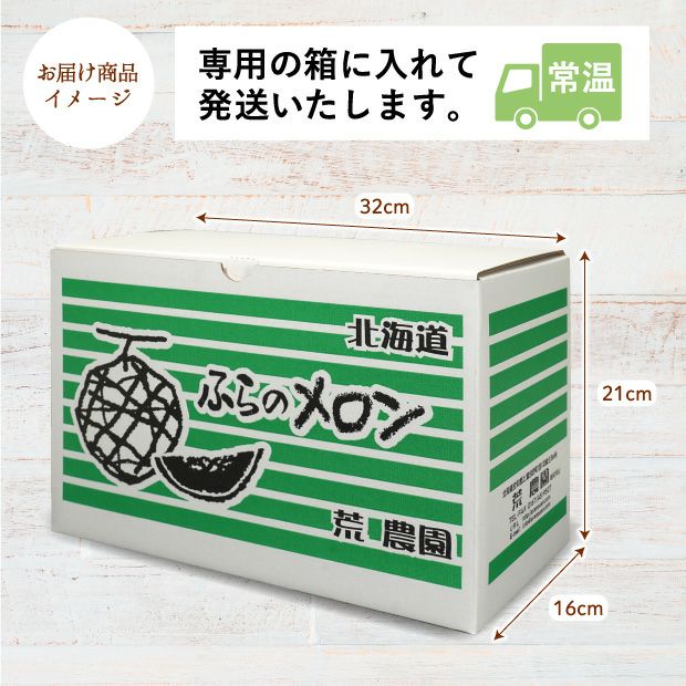 上富良野産メロン ルピアレッド 秀品お届けイメージ 約1.6㎏ 2玉