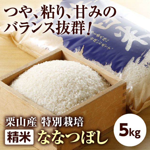栗山産 特別栽培 精米ななつぼし5kg｜空知 きなうすファーム｜米｜食べ