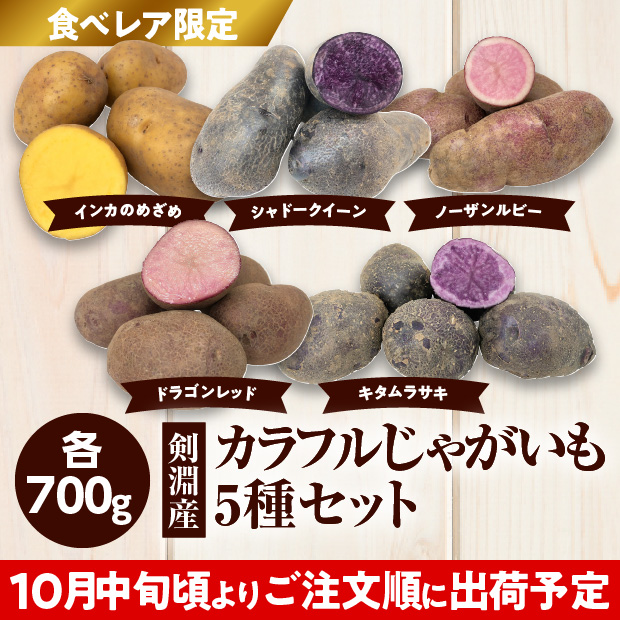 けんぶちVIVAマルシェ　カラフルじゃがいも種セット　3.5㎏
