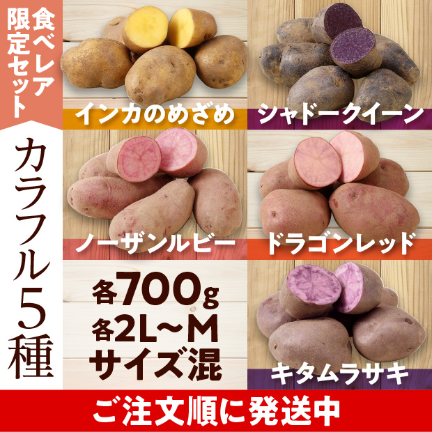 けんぶちVIVAマルシェ　カラフルじゃがいも種セット　3.5㎏