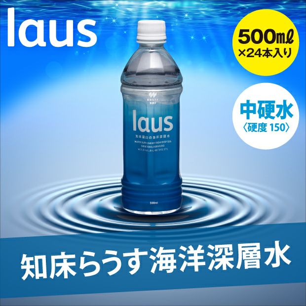 laus（ラウス）中硬水 500ml×24本