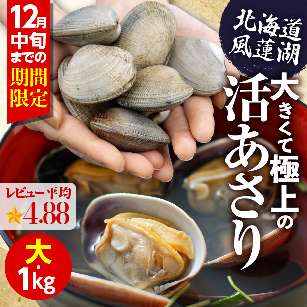別海産　活あさり(大サイズ)　1㎏