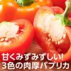 とても肉厚な半分にカットしたパプリカ