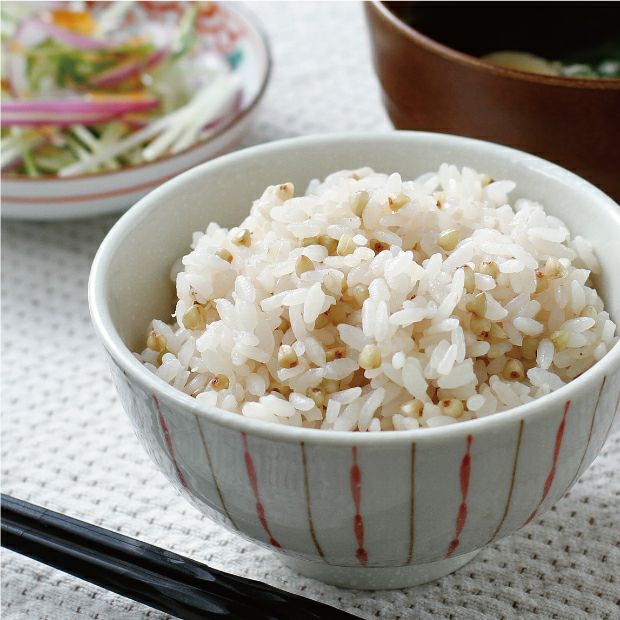 とても美味しそうな「そばの実ご飯」