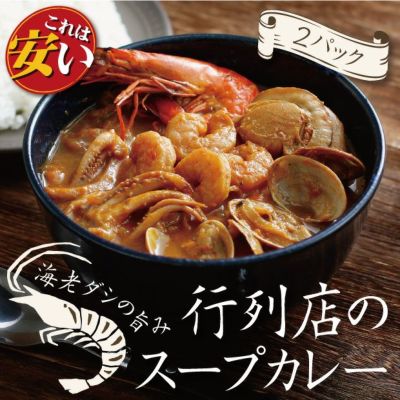 北海道の恵み！竜宮の賄い海鮮スープカレー2パック｜石狩 奥芝商店