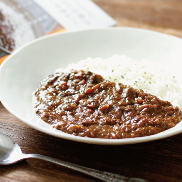 とても美味しそうな玉ねぎのキーマカレー