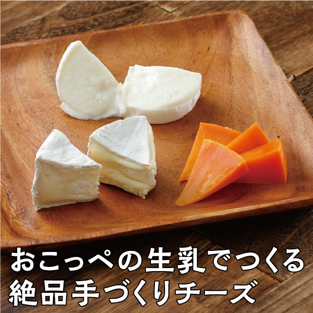 とても美味しそうな3種類のチーズ