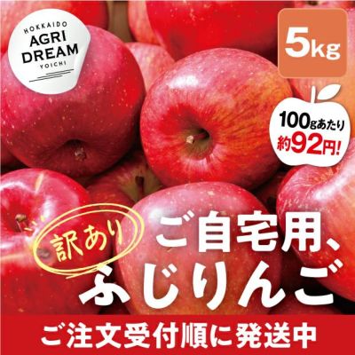 余市産訳ありふじりんご5kg｜後志 北海道アグリドリーム｜お取り寄せ