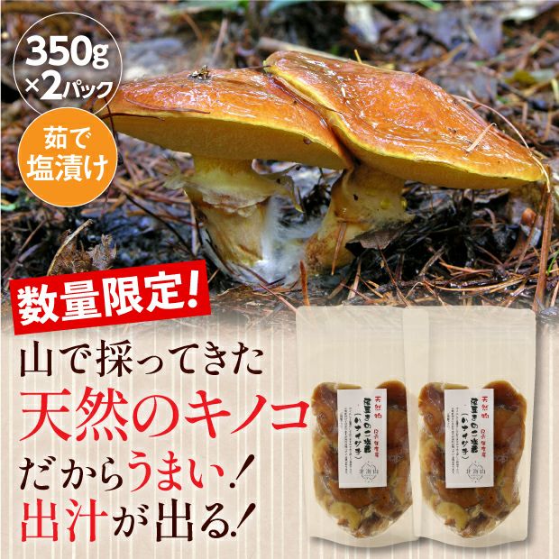 天然落葉きのこ(茹で塩漬け) 350g×２