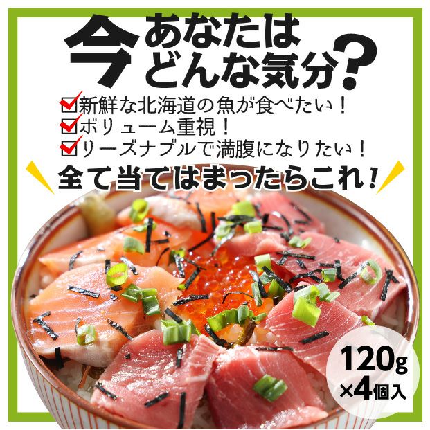 三色海鮮丼の具×4パックセット