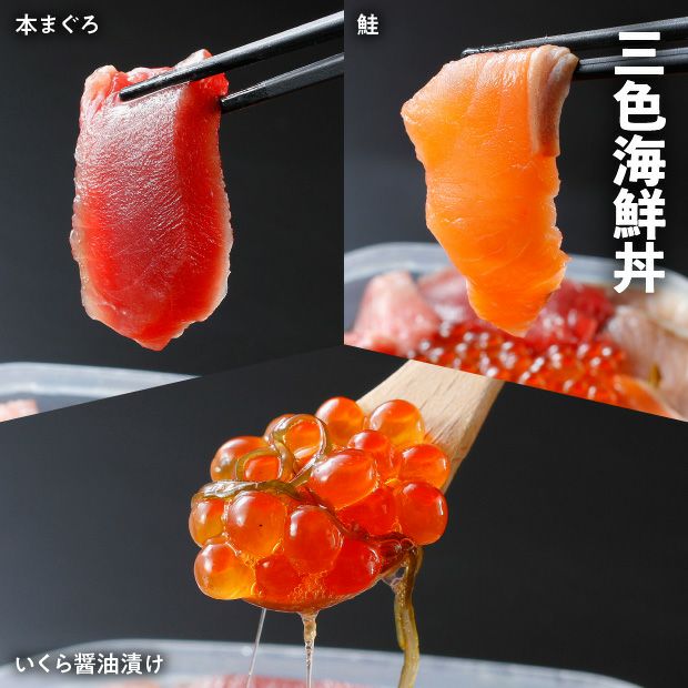海鮮丸と三色海鮮丼の具
